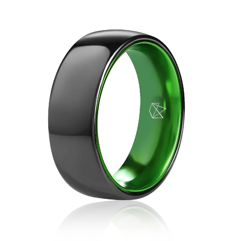 Don't Miss These Dazzling Jewelry Discounts Black Ceramic Ring - Resilient Green