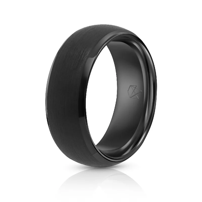 Exclusive Jewelry Bundles At Discounted Rates Black Tungsten Ring - Minimalist