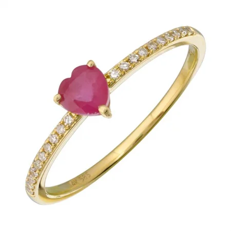 Exclusive Online Jewelry Sale – Don't Wait Center Gemstone Heart Pave Band Ring