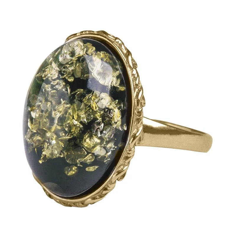 Unmissable Discounts On Timeless Jewelry Pieces Green Amber Ring