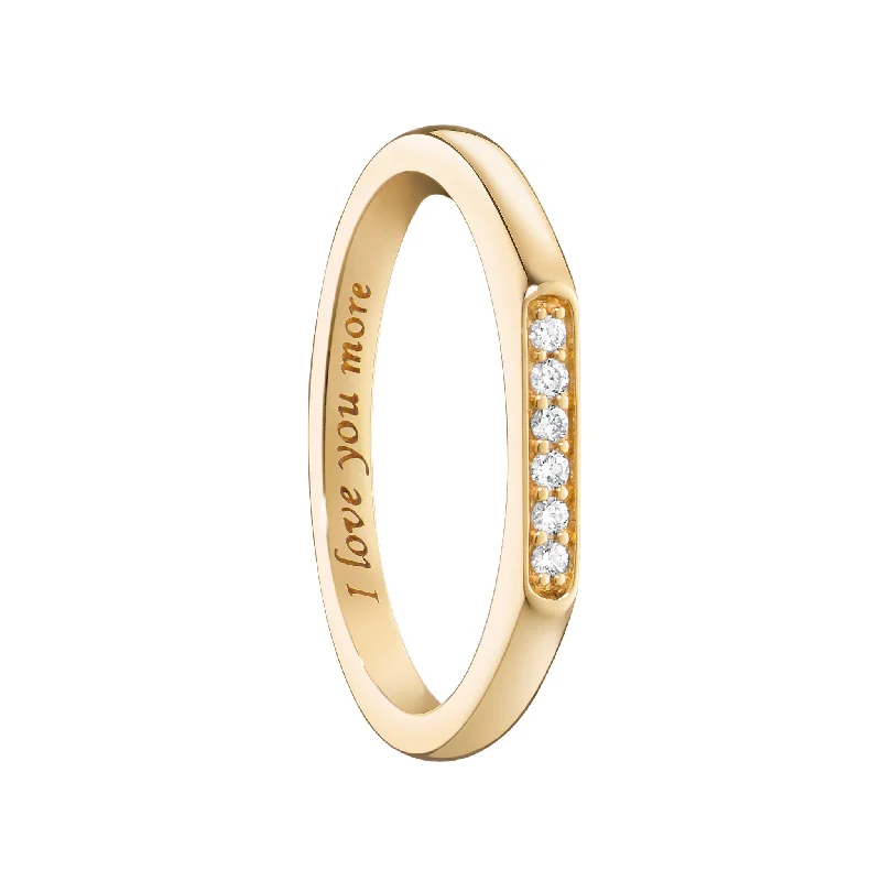 Grab Exquisite Jewelry At The Lowest Prices "I Love You More" Diamond Stackable Ring