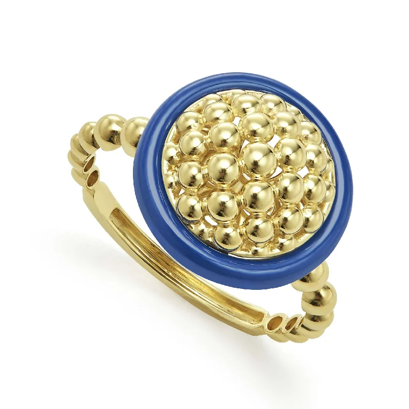 Bestselling Jewelry At Special Promotional Rates Meridian 18K Gold and Ceramic Circle Ring