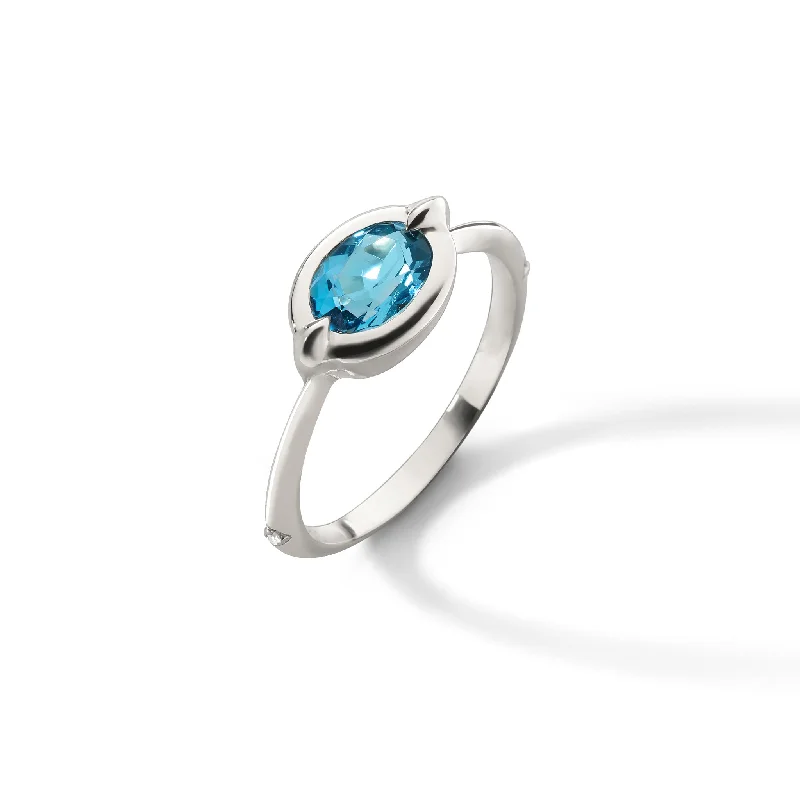 Jewelry Deals That Sparkle – Shop Today "Points North" London Blue Topaz Ring with White Sapphires