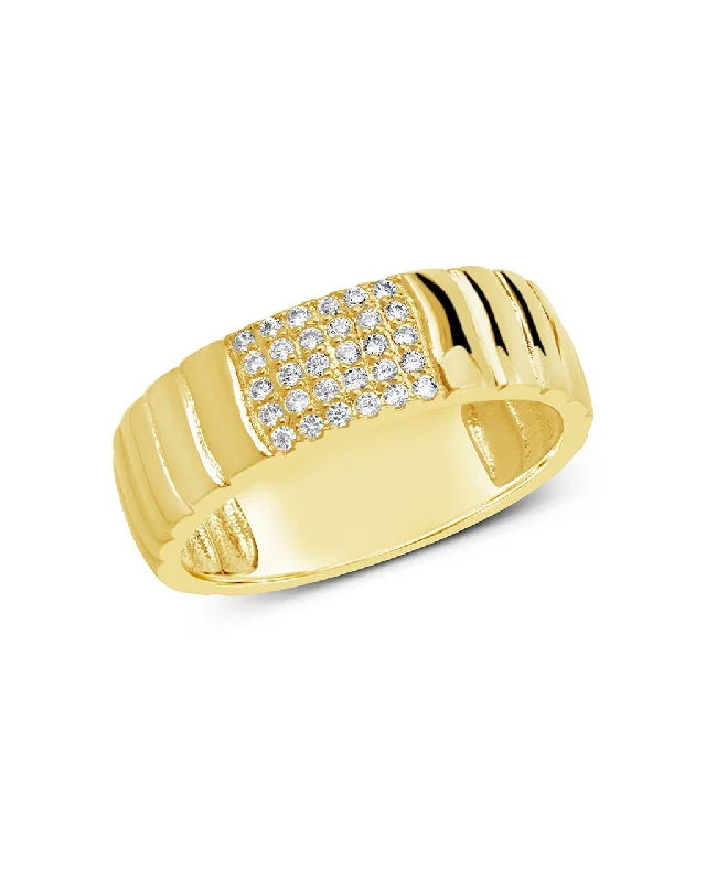 The Perfect Jewelry Piece At The Perfect Price Riley CZ Textured Band Ring