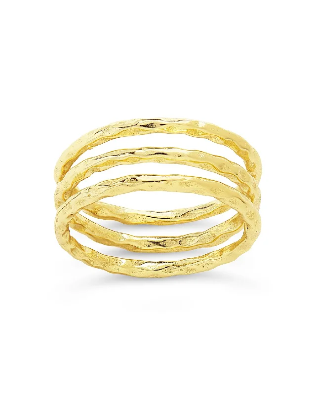 High-End Sparkle, Low-End Prices – Jewelry Sale Live Textured Triple Band Ring Set