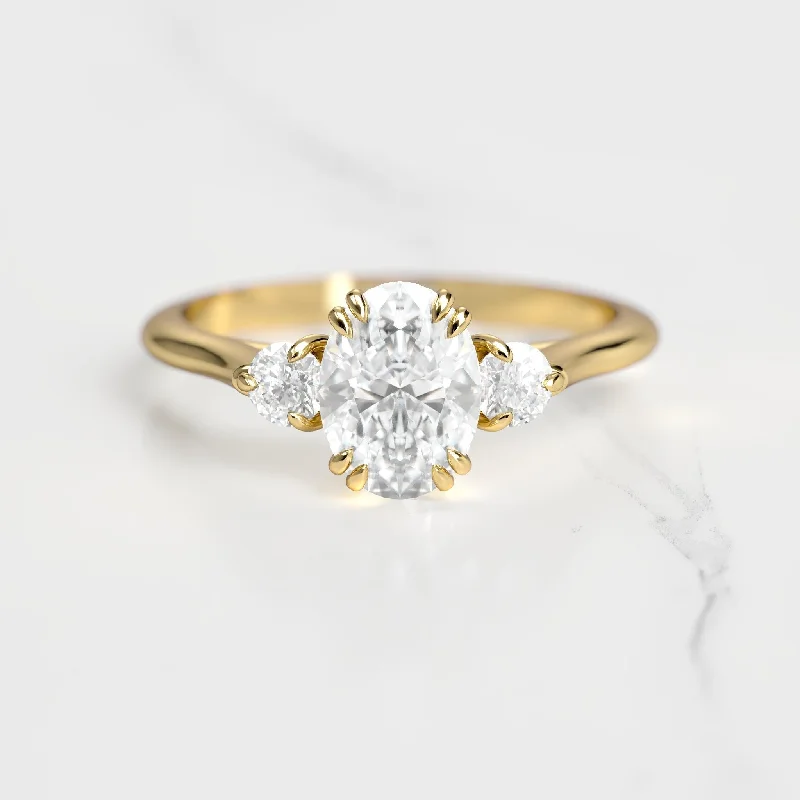 Must-Have Jewelry At Unbelievable Discounts Oval Diamond Ring With Accent Stones