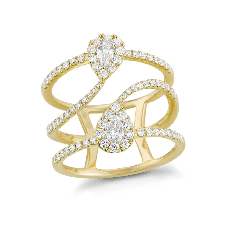 Shop Fine Jewelry With Amazing Deals Diamond Pear-shaped Fashion Ring