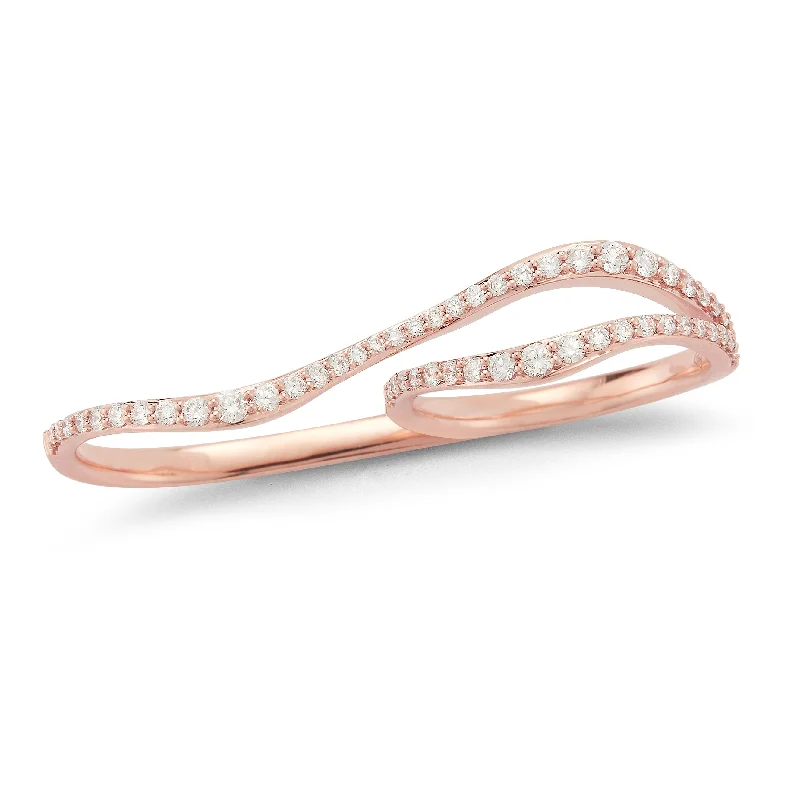 Jewelry Deals That Outshine The Rest Wavy Double-finger Diamond Ring