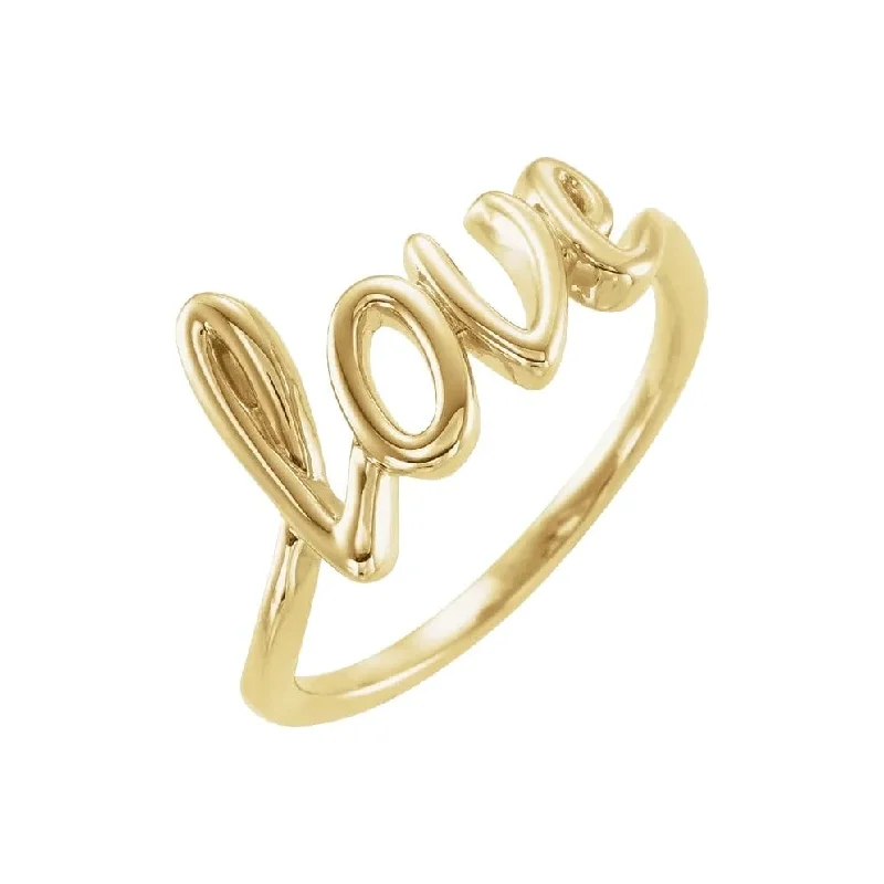 Handcrafted Jewelry Sale – Unique Designs At Low Prices Script Love Ring