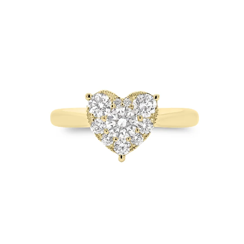 Limited-Time Offer On Elegant Jewelry Pieces Diamond Heart Engagement Ring