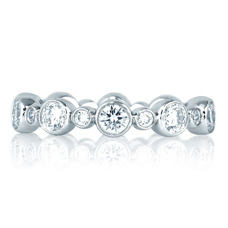 Discounted Luxury Jewelry – Shine Without The Splurge A. Jaffe Bubble Bezel Set Eternity Diamond Band WR0860/106