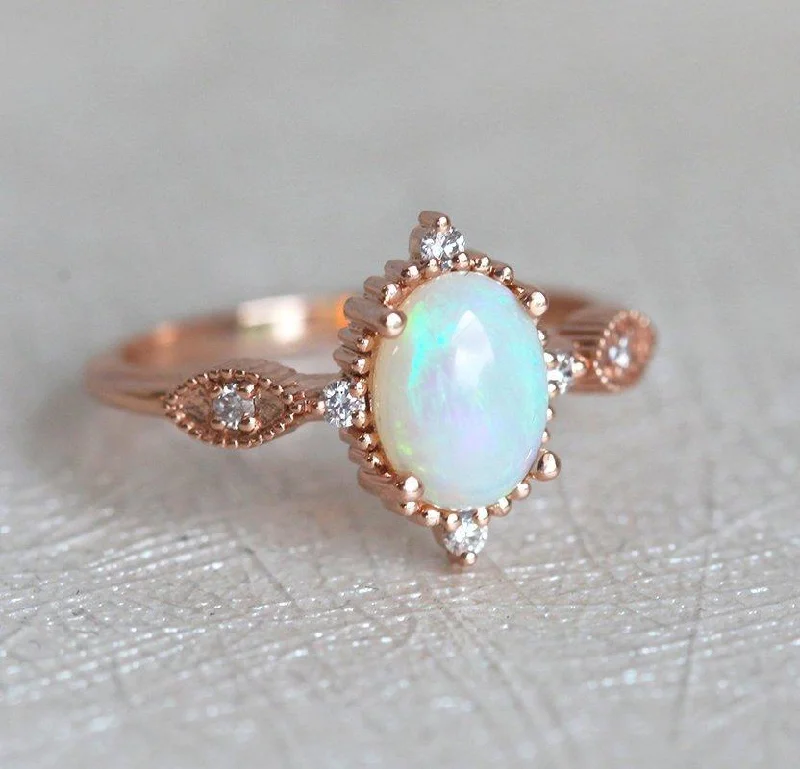 Sparkle On A Budget – Fine Jewelry For Less Florence Oval Opal Ring