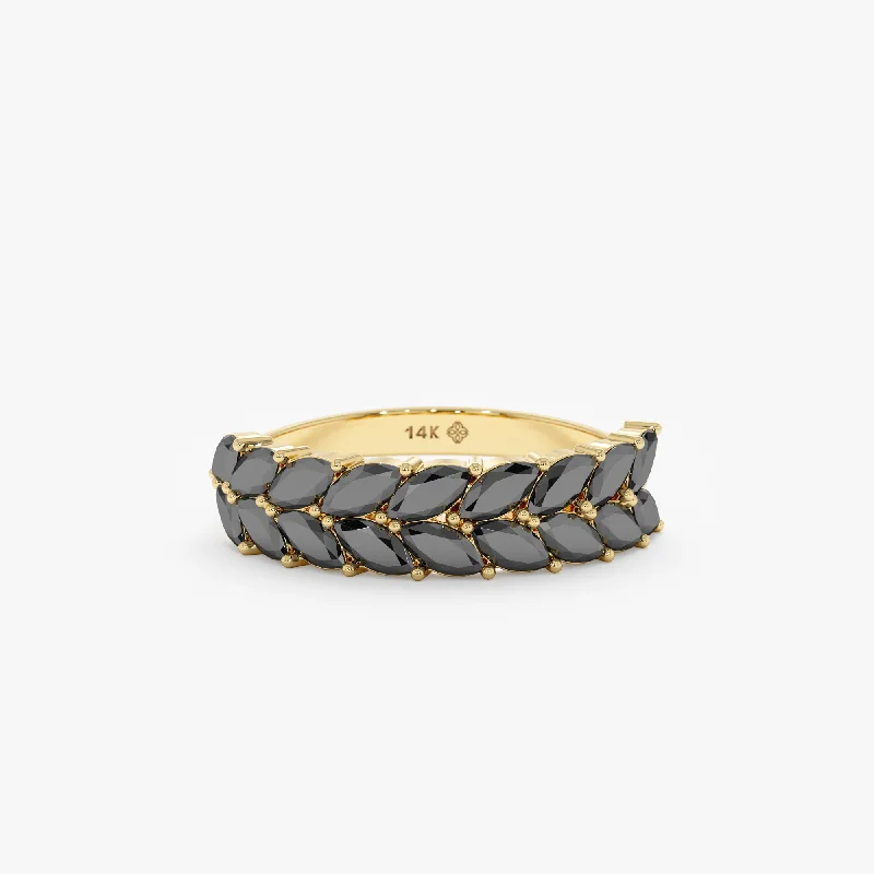 Sparkle For Less – Shop Jewelry Deals Now Black Diamond Half Eternity Ring, Myla