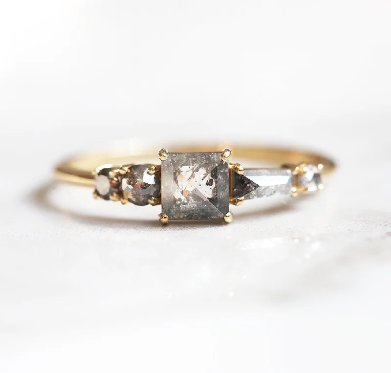 Chic And Stylish Jewelry At Discounted Prices Maisie Salt & Pepper Diamond Ring