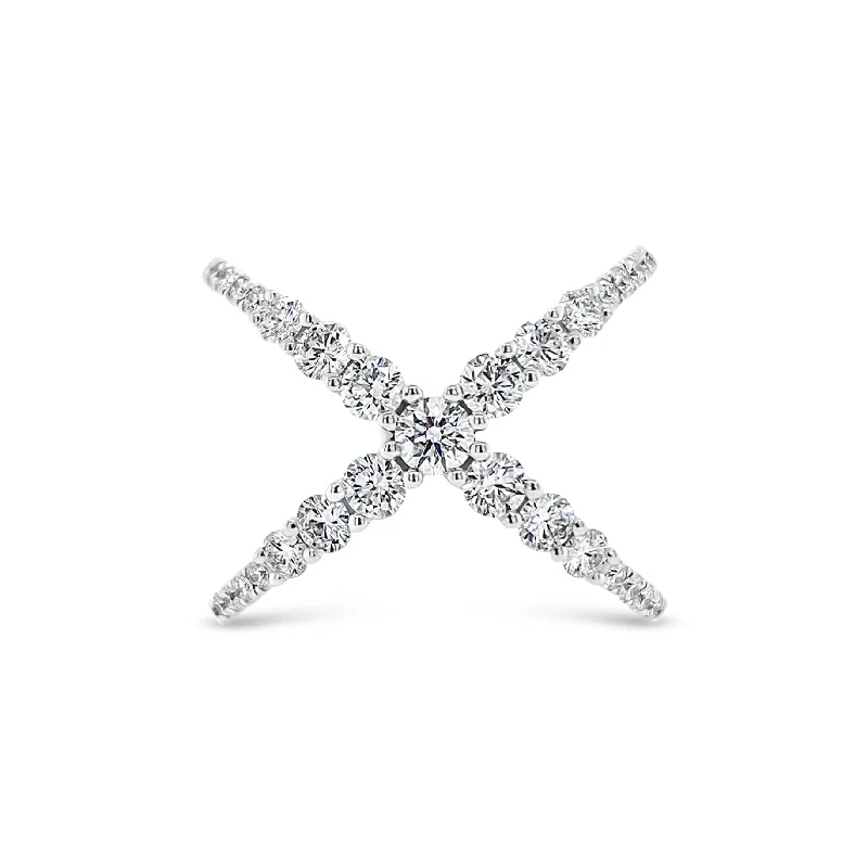 Jewelry Clearance – Final Chance To Save Big Diamond Criss-Cross Ring