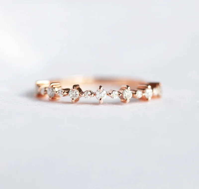 Last Chance To Shop High-End Jewelry At Markdown Prices Diamond Eternity Ring, Half Eternity Diamond Band Rose Gold