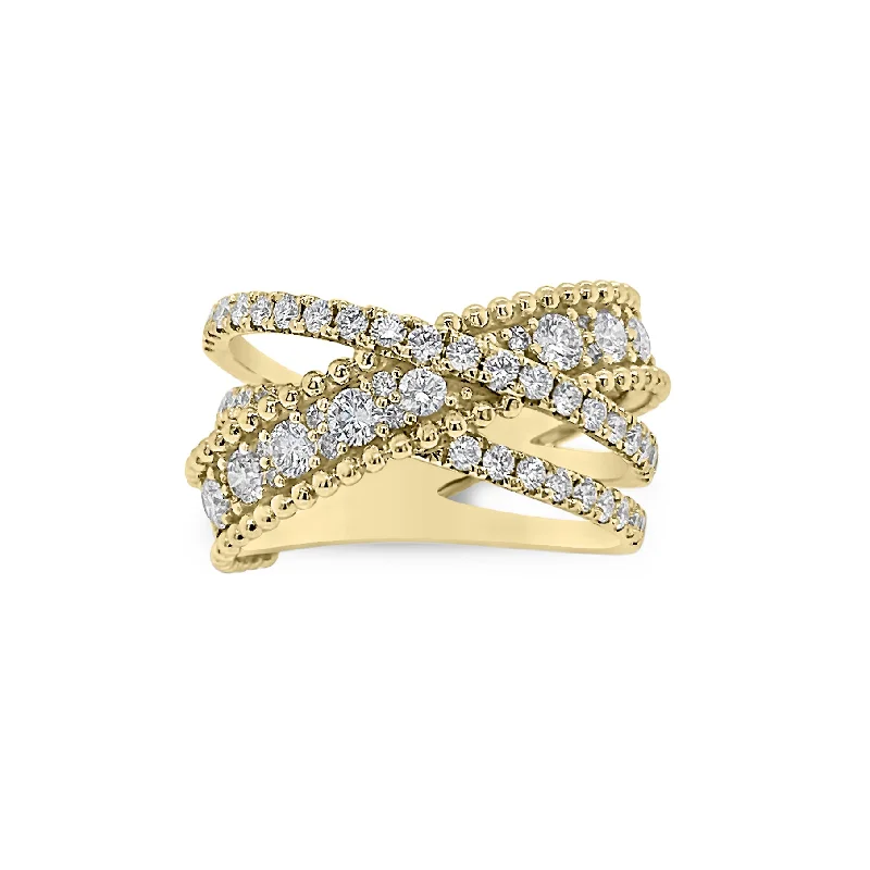 Unmissable Discounts On Timeless Jewelry Pieces Diamond Overlapping Bands Ring