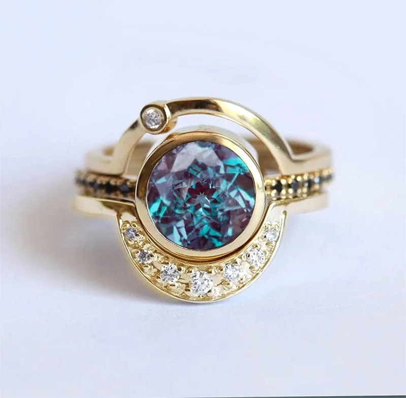 Shop Dazzling Rings, Earrings, And More At Special Discounts Eclipse Alexandrite Ring Set