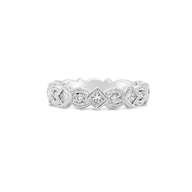 Limited Stock On Premium Jewelry At Low Prices Geometric Diamond Eternity Band Ring