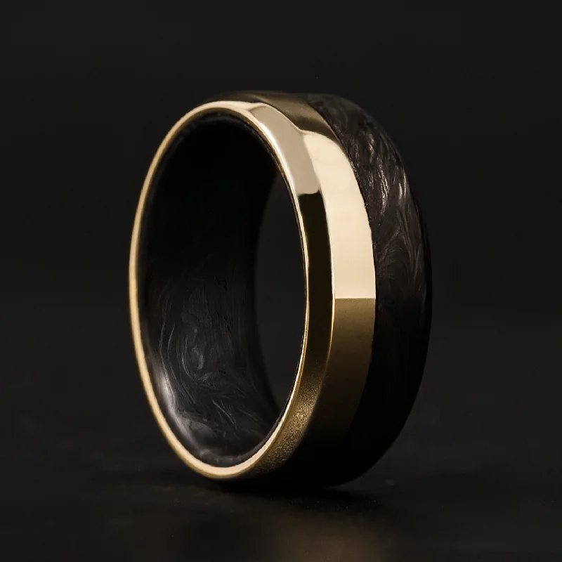 Jewelry Sale Alert – Shop Timeless Elegance Today Gold and Forged Carbon Fiber Ring | Forged Carbon Fiber Liner