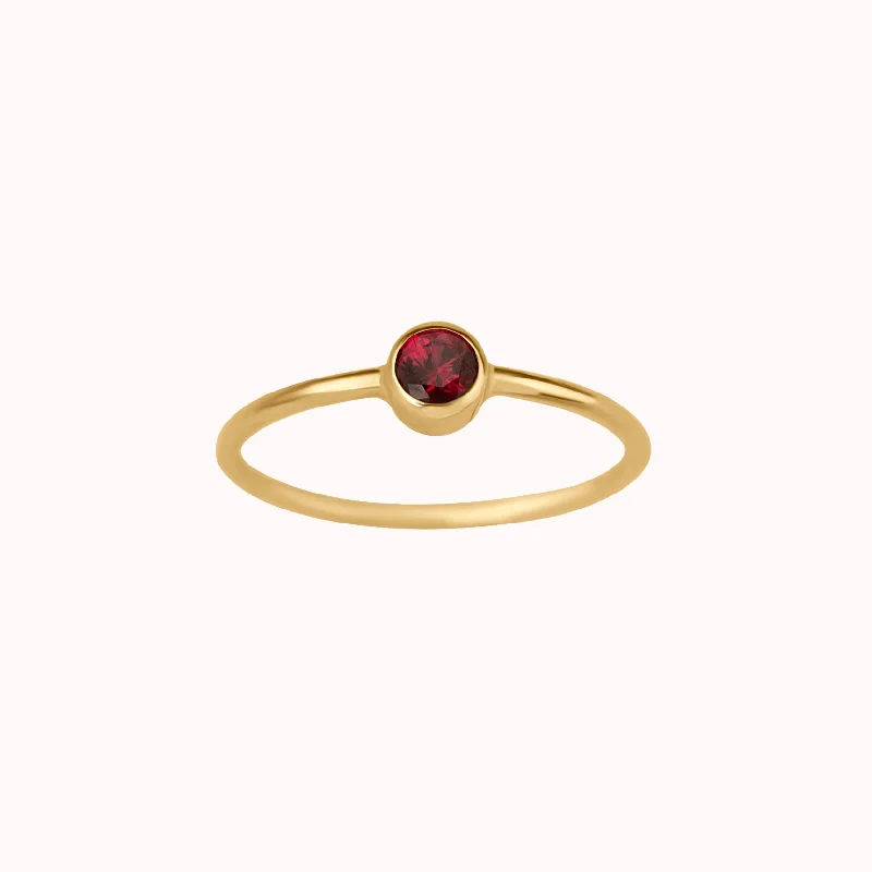 Best Jewelry Sale Prices – Limited-Time Offer January Birthstone Ring ∙ Garnet