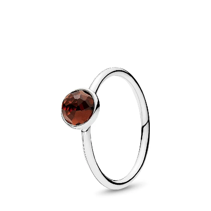 Exclusive Jewelry Markdowns – Limited-Time Offer January birthstone silver ring with garnet, 6 mm