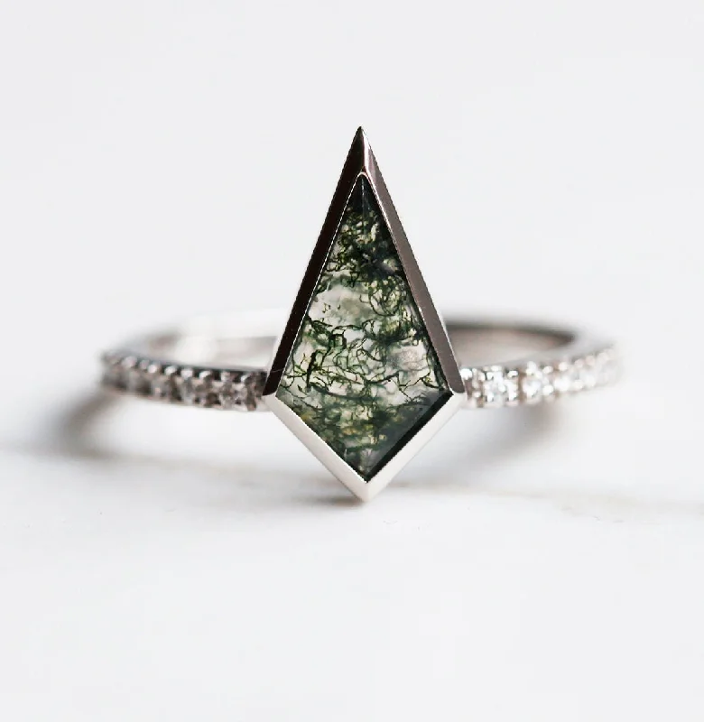 Final Call For Exquisite Jewelry At Reduced Rates Sadie Kite Moss Agate And Diamond Ring