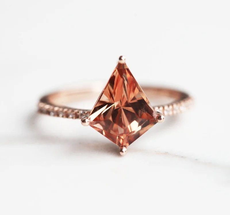 Shop Dazzling Rings, Earrings, And More At Special Discounts Lennox Kite-Cut Oregon Sunstone Engagement Ring