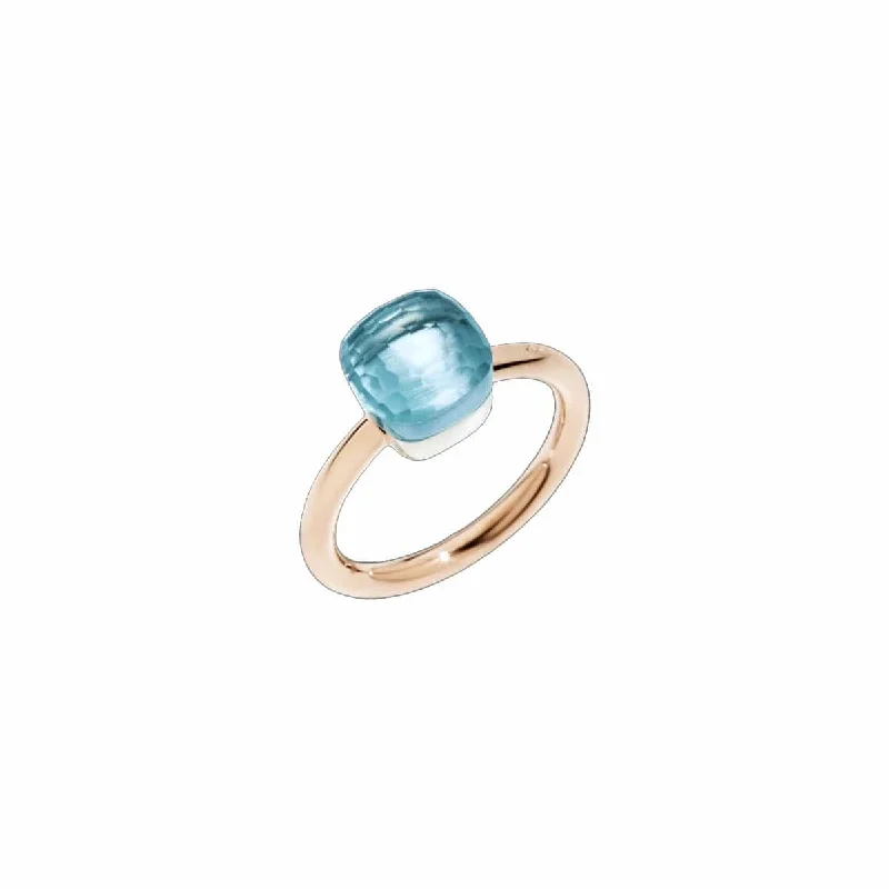 Bohemian-Inspired Jewelry For Free-Spirited Fashion Sky Blue Topaz Nudo Petit Ring