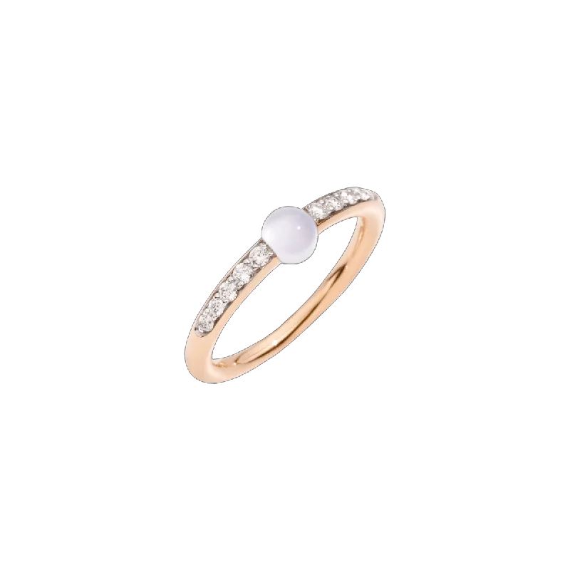 Luxury Handcrafted Jewelry For Elegant Looks Moonstone and Diamond M'Ama Non M'Ama Ring