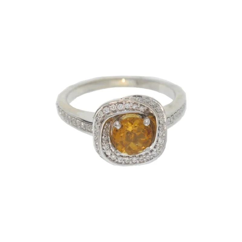 Make Every Moment Shine – Jewelry Discounts Available Citrine and Diamond Halo Ring