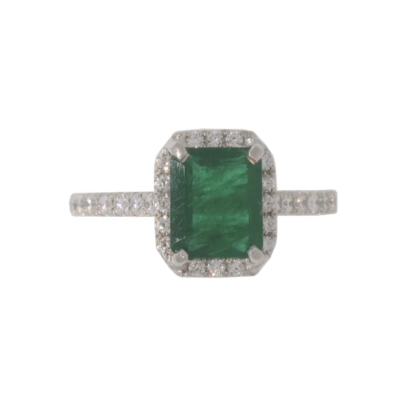 Upgrade Your Jewelry Collection For Less Emerald and Diamond Halo Ring