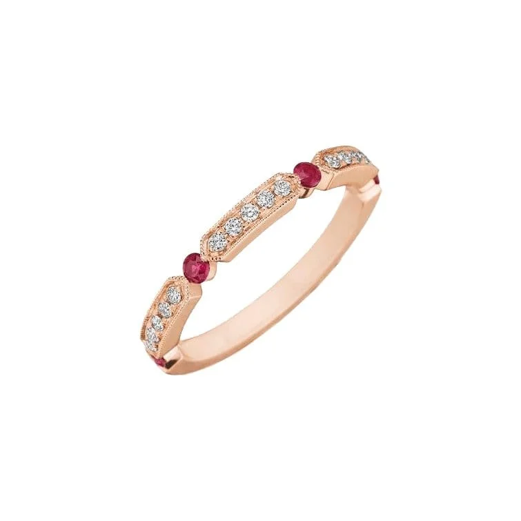 Timeless Elegance Now At Special Discounts Ruby and Diamond Band