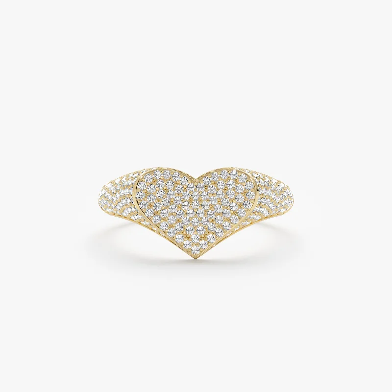 Stunning Jewelry At A Fraction Of The Price Natural Diamonds Heart Signet Ring, Sorel