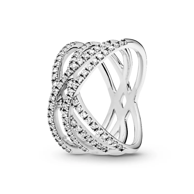 Huge Savings On Premium Jewelry Styles Silver ring with clear cubic zirconia