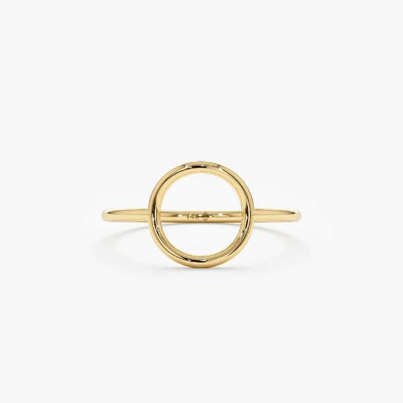 Get Ready To Sparkle – Special Jewelry Discounts Solid Gold Circle Ring, Orla