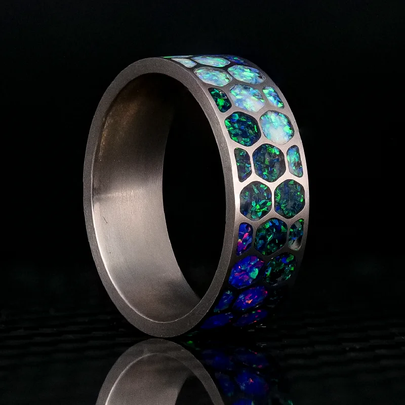 Don't Miss Out On Bestselling Jewelry At Special Prices The Kaleidoscope | Opal Titanium Glowstone Ring