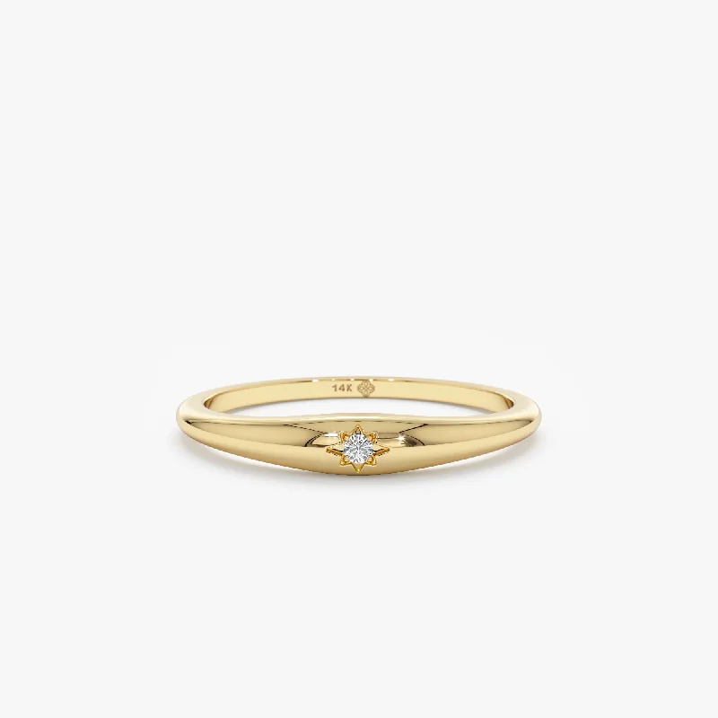 Must-Have Jewelry At Unbelievable Discounts Thin Diamond Dome Ring, Fawn