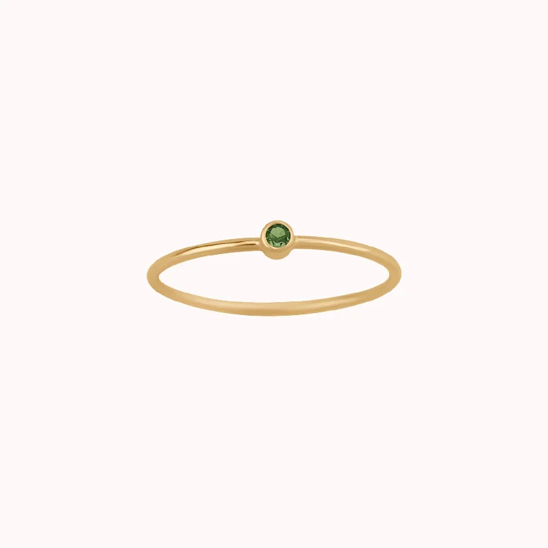 Exclusive Jewelry Offers – Shine For Less Tiny August Birthstone Ring ∙ Peridot