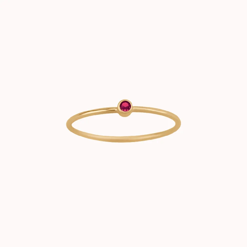 Elegant Jewelry, Exclusive Prices – Shop Now Tiny July Birthstone Ring ∙ Ruby