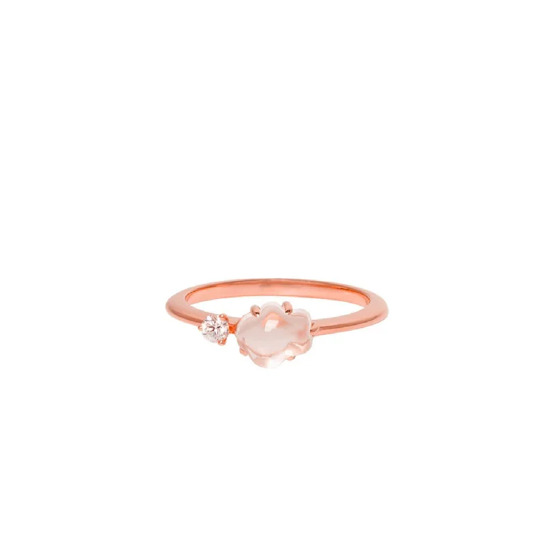 Exclusive Jewelry Bundles At Discounted Prices Cloud Midi 18K Rosegold Ring w. Diamond & Quartz