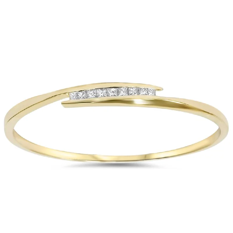 Gorgeous Jewelry, Limited-Time Savings 1ct Princess Cut Diamond Bangle Channel Set Solid 10K Yellow Gold