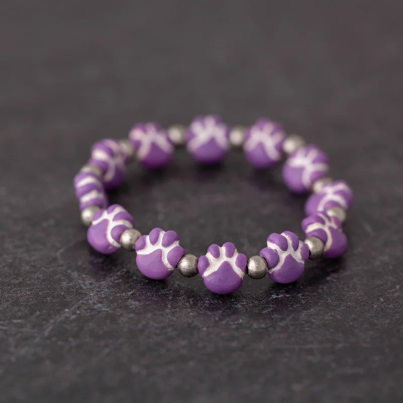 Dazzle With Discounts – Shop Jewelry On Sale Ceramic Purple Paw Bracelet