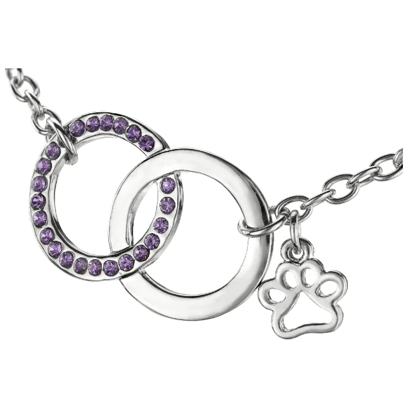 The Ultimate Jewelry Sale – Shop Premium Styles Together Forever Purple Rhinestone Paw Bracelet