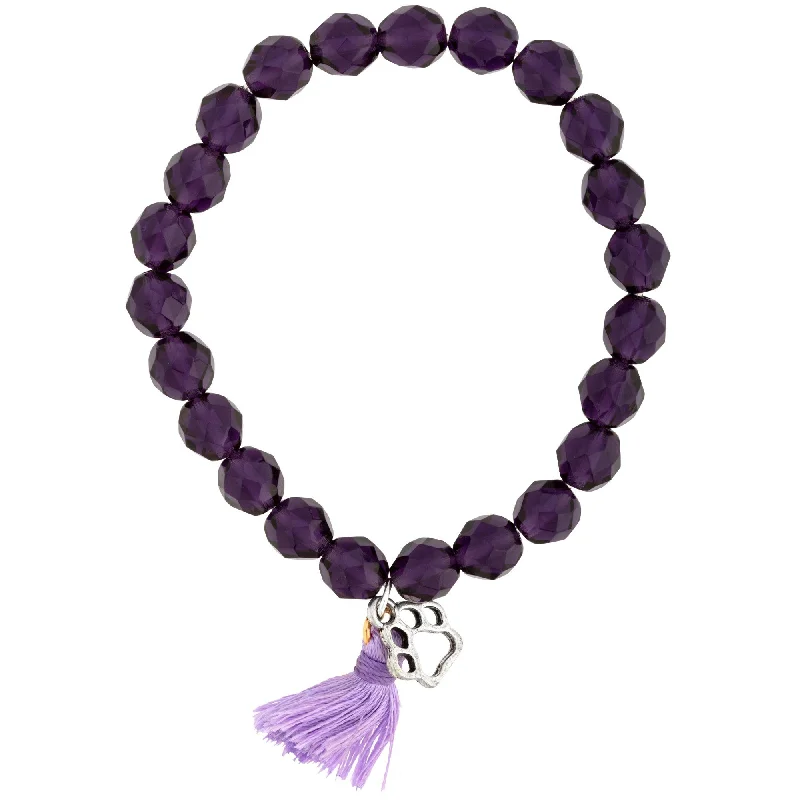 Affordable Elegance – Special Jewelry Sale Now Live Purple Paw & Tassel Mala Bracelet!