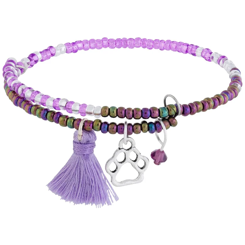 Elegant Jewelry Pieces At Unbelievable Prices Fair Trade Beaded Paw Print Adjustable Bracelet!