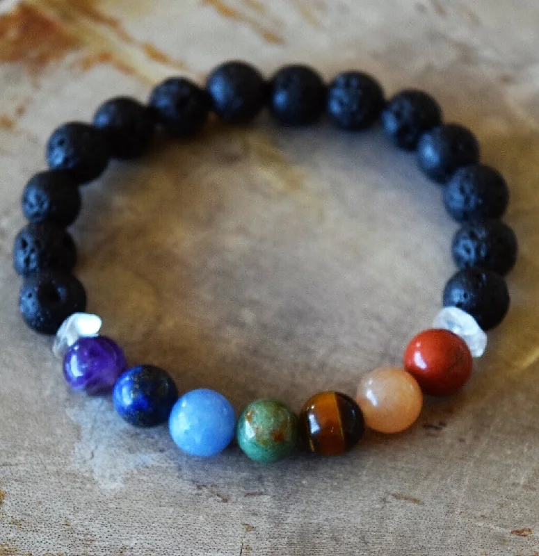 Chic, Trendy, And Affordable Jewelry Sale Aromatherapy Chakra Diffuser Bracelet with Genuine Gemstones