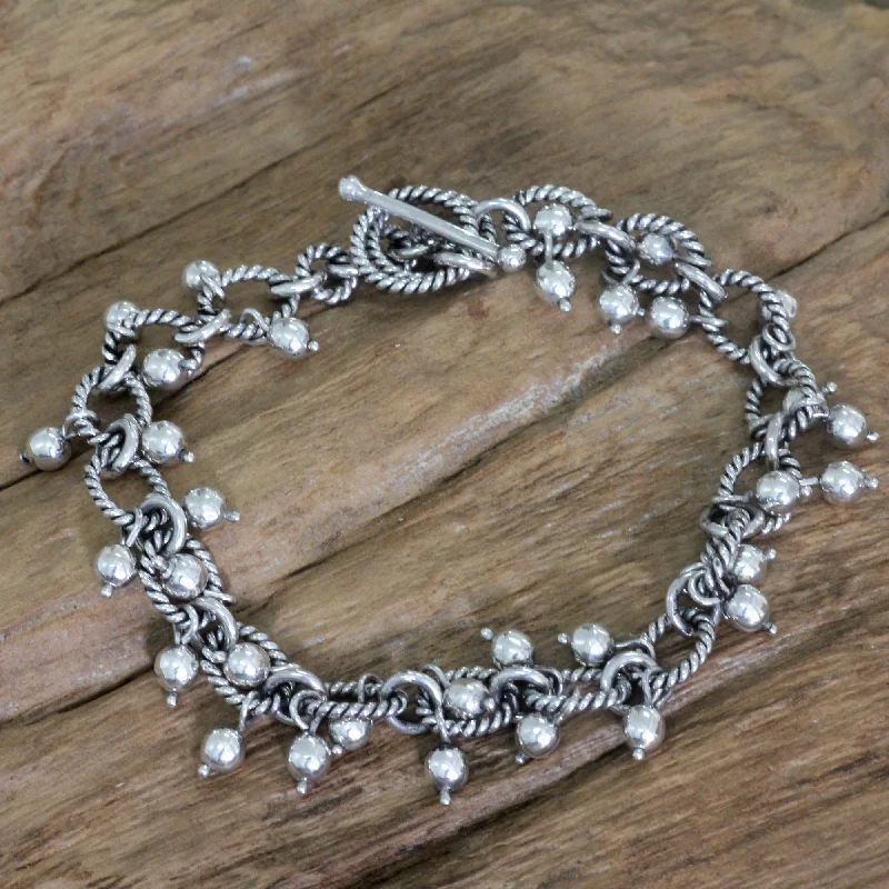 Limited-Stock Jewelry Clearance – Grab Your Favorites Now Bright Berries Handmade Balinese Silver Charm Bracelet