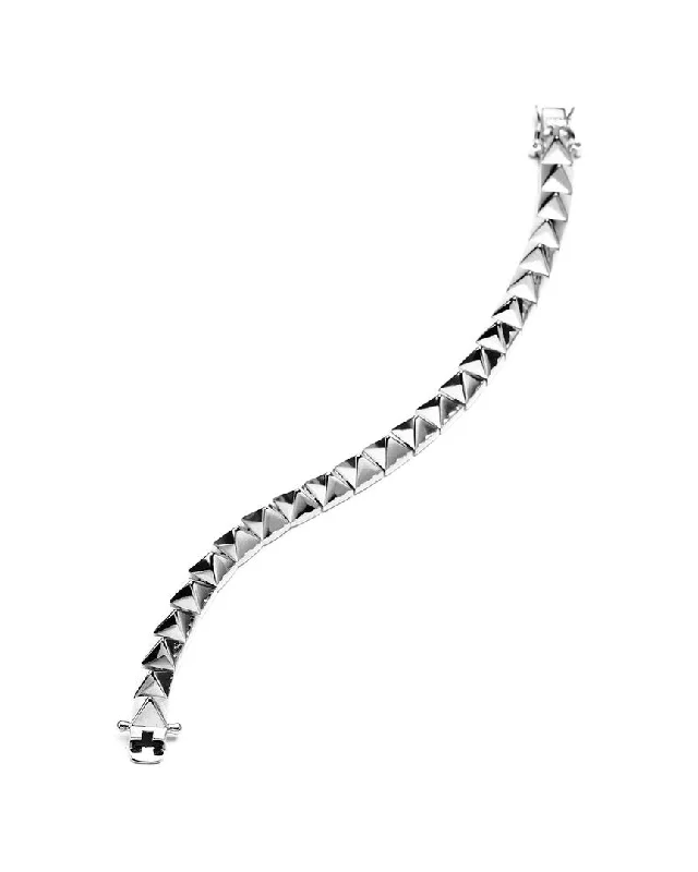 Trendy And Classic Jewelry Now At Reduced Prices Eddie Borgo Rhodium Plated Pyramid Link Bracelet