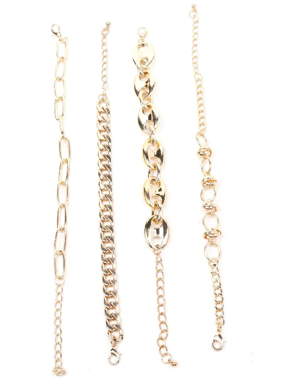 Grab Your Favorite Jewelry At The Lowest Prices Odette Women Gold-Tone Metal Bracelet Set